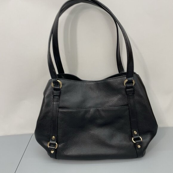 Michael Kors Carrie Shoulder Bag Tote Large Pebbled Leather Black - Picture 3 of 16